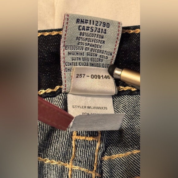True Religion Women Skinny with Thick pocket stitching Size 26 - Picture 9 of 11